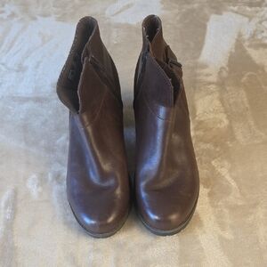 Clarks Dark Brown Ankle Booties